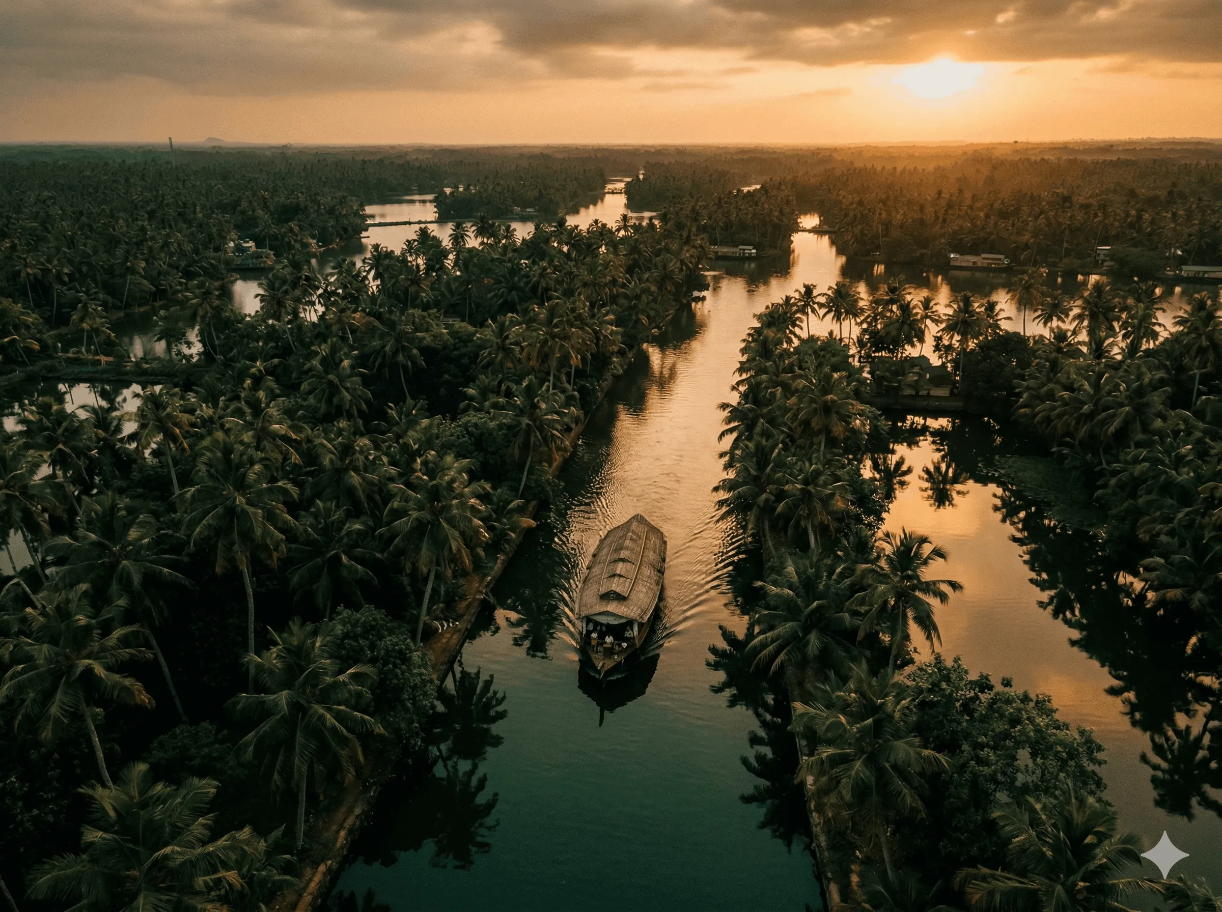 Alleppey backwaters with houseboat