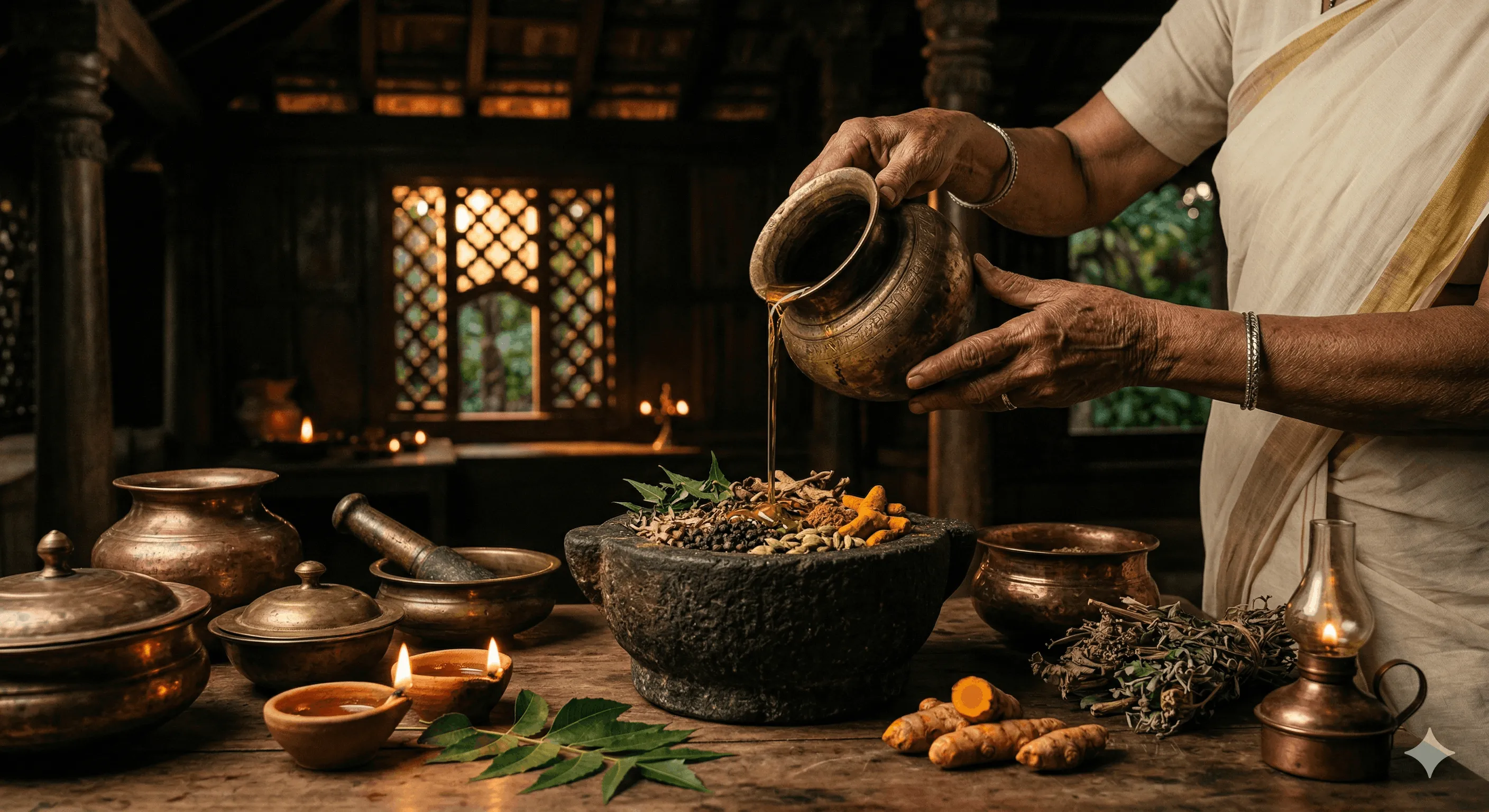 Traditional Ayurveda healing treatment