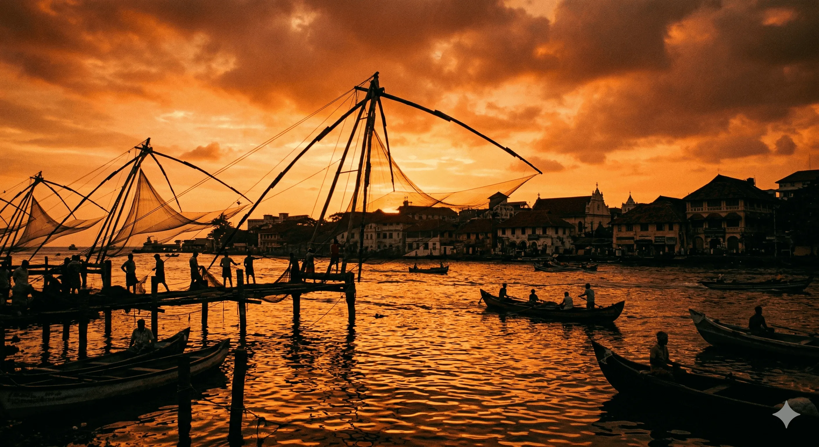 Fort Kochi Chinese fishing nets